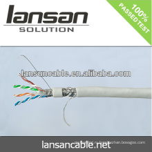 Lansan лучшая цена stp cat6 lan кабель BC 23awg pass fluke test хорошее качество и цена по прейскуранту завода-изготовителя